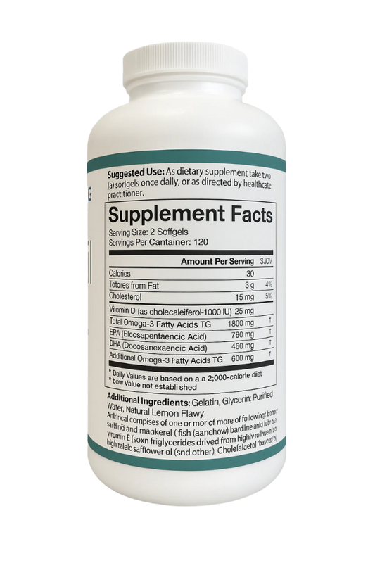 Fish Oil supplement facts image