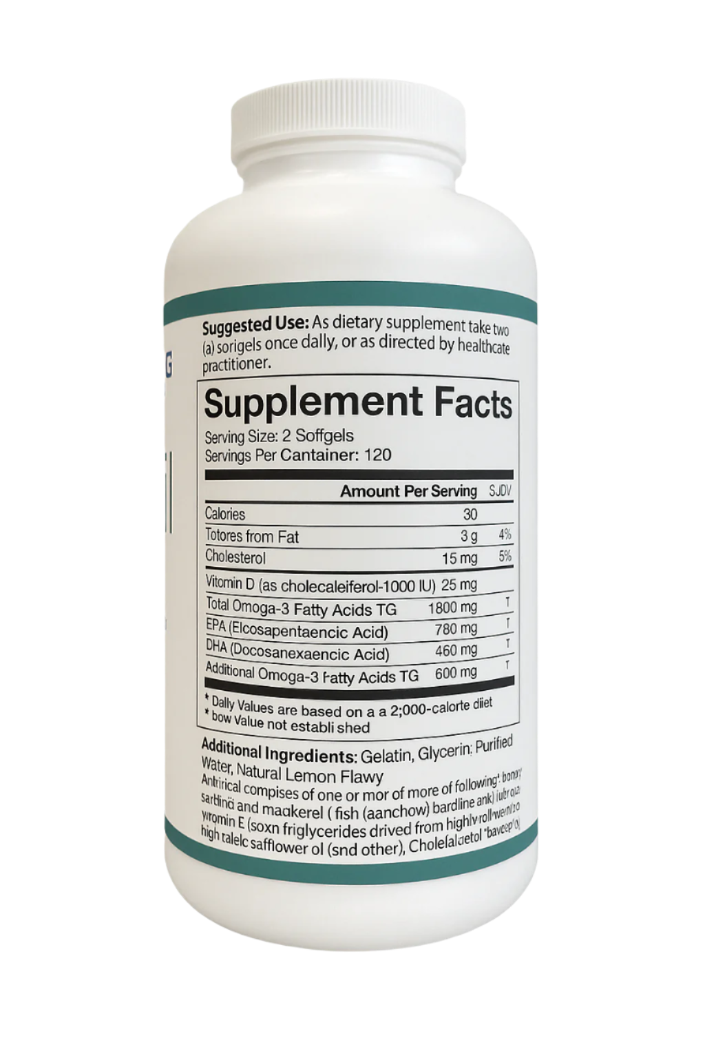 Fish Oil supplement facts image